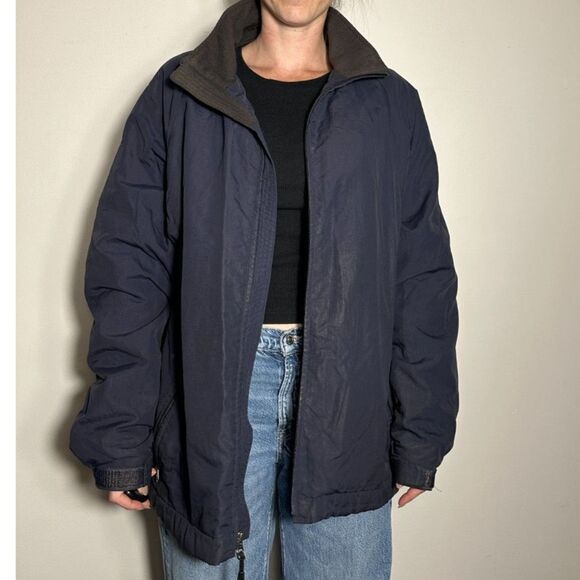 Timberland Blue Zip-Up Fleece-Lined Winter Fall Jacket Size Large - Picture 1 of 7